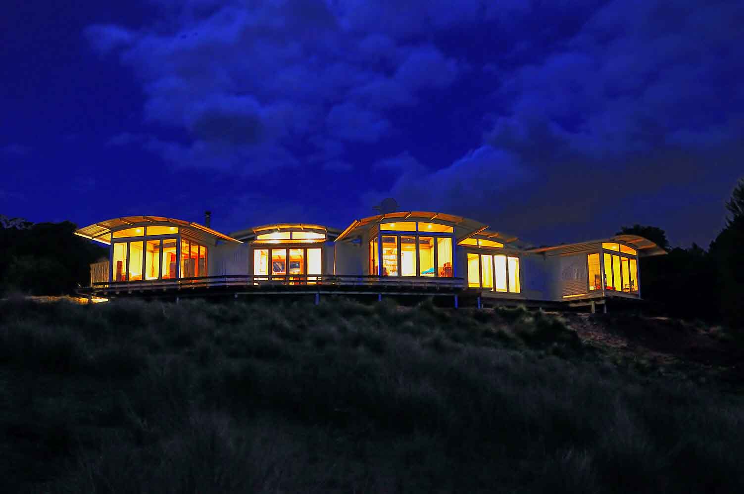 West End Beach House At Night