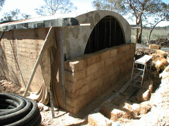 Yarrh Winery Cellar Earth and Bale Walls